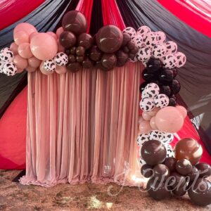 Cow Balloons Garland Arch Kit with Neutral Brown Blush Various Sizes Balloon for CowBoy CowGirl Themed Party Baby Shower Farm Birthday Party Decorations