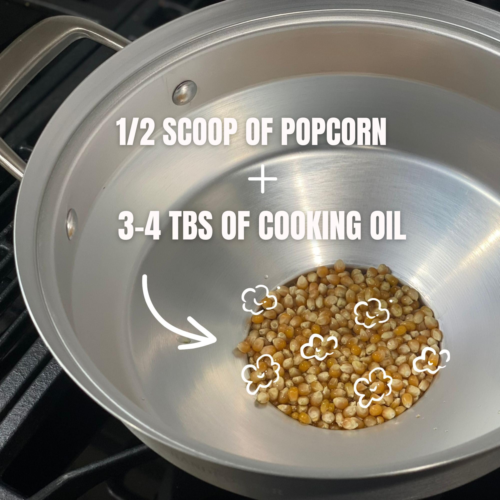 The Grandpopper Popcorn Popper | No-Shake, No-Stir Premium Stovetop Popcorn Maker | Popcorn Pan | Popcorn Pot | Pops Kernels Perfectly Without Burning | Easy Serving