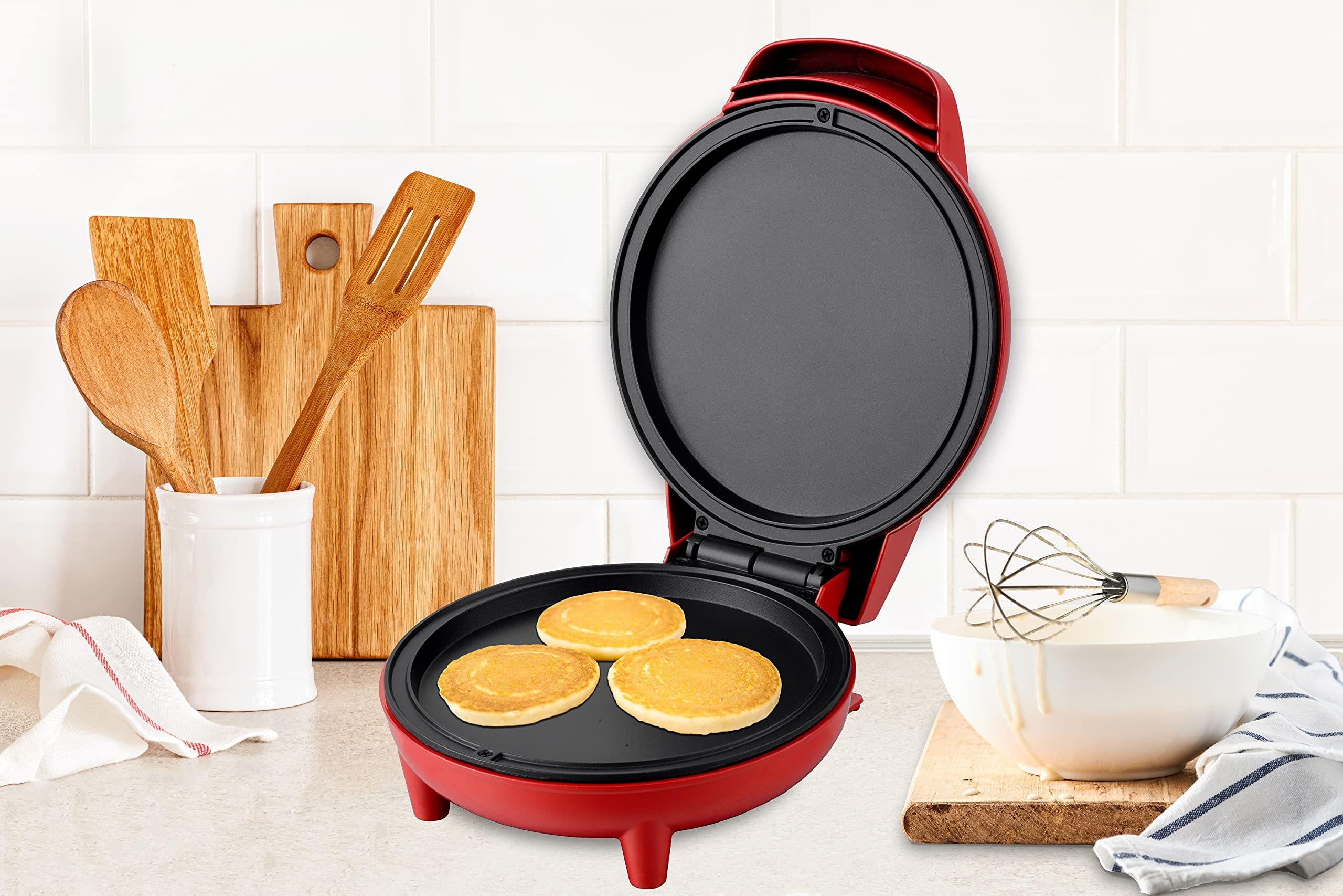 Courant Griddle/Mini Oven Compact Griddle 7-inch Personal Griddle/Pizza Maker Black