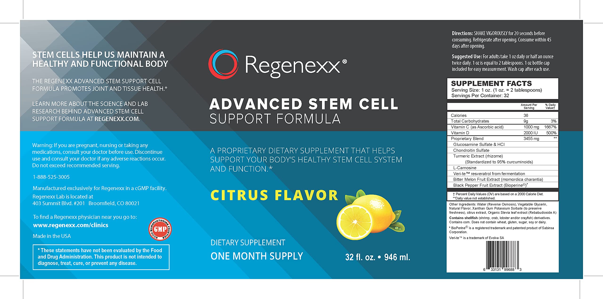 Advanced Stem Cell Joint Support- Citrus