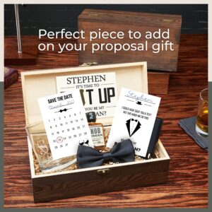 STOFINITY 10 Groomsmen Proposal Cards Set - 8 Will You Be My Groomsman Proposal Gifts for Wedding, 2 Best Man Proposal Gifts, Funny Asking Groomsman Card, Suit Up Groomsmen Gift Box Invitation Ideas