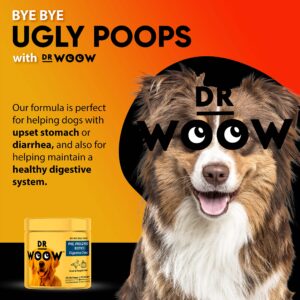 Dr Woow Probiotics for Dogs + Allergy Support Soft Chew Supplement Bundle - Prebiotics, Digestive Enzymes, Salmon Oil & Omega 3 Fish Oil, Itch Relief for Dogs, hot Spots and Postbiotic for Dogs