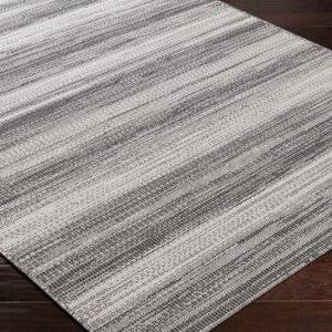 Mark&Day Outdoor Rugs, 8x10 Kyrenia Modern Indoor/Outdoor Charcoal Area Rug, Non Shedding Grey Beige Carpet for Patio, Porch, Deck, Bedroom, Living Room or Kitchen (7'7" x 10')