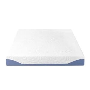 Mellow 8 Inch Cooling Gel-Infused Memory Foam Bed Mattress, Medium Firm Sleep and Breathable Fabric Cover, Full, Mattress in A Box, Blue