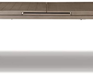 Signature Design by Ashley Beach Front Contemporary Outdoor Dining Extension Table, Light Brown