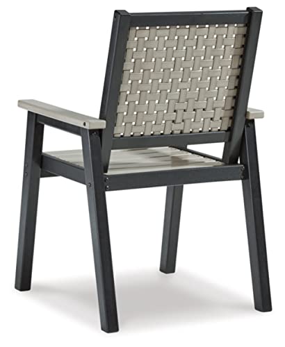 Signature Design by Ashley Mount Valley Arm Chair, 2 Count, Light Brown & Black