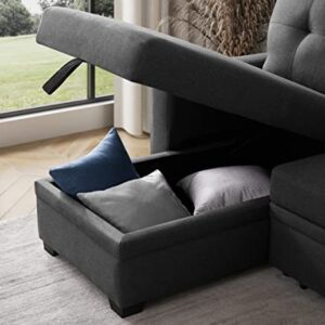 Devion Furniture Russ Sofabed, Dark Gray