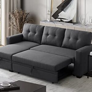 Devion Furniture Russ Sofabed, Dark Gray