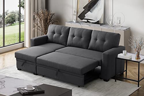 Devion Furniture Russ Sofabed, Dark Gray