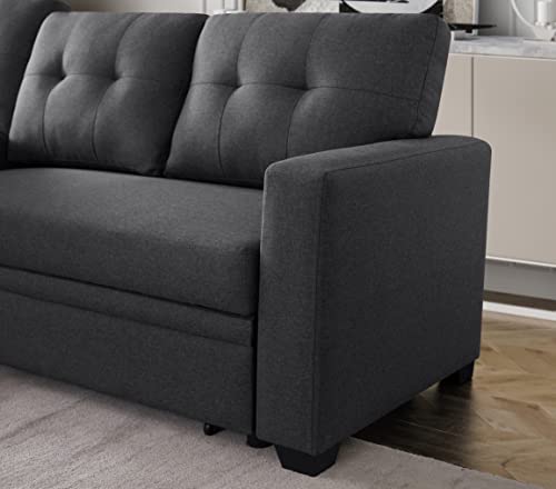 Devion Furniture Russ Sofabed, Dark Gray