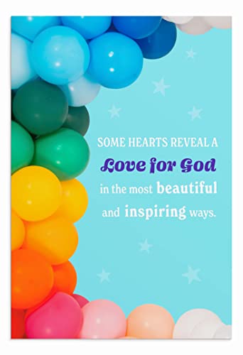 DaySpring - Birthday Balloons - 4 Balloon Designs Assortment with Scripture - 12 Happy Birthday Boxed Cards & Envelopes (U0057)