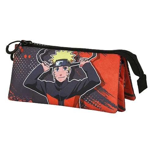 Naruto Hachimaki-Fan Triple Pencil Case 2.0, Orange, 23 x 11 cm, Orange, One Size, 2.0 FAN Triple Pencil Case Hachimaki