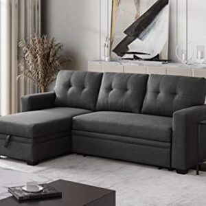 Devion Furniture Russ Sofabed, Dark Gray