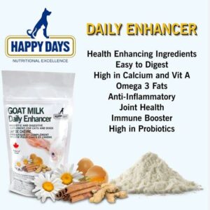 Goat Milk Daily Enhancer 150g, Probiotic and Digestive Supplement for Dogs and Cats,70 Billion CFU,100% Natural Supplement,Improve Gut Health,Suitable for Young and Adult Dogs and Cats