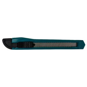 MotoProducts 10 Turquoise Blue Small Retractable Utility Knife Wholesale 5 inch Manual Lock Box Cutter Snap Off Blade