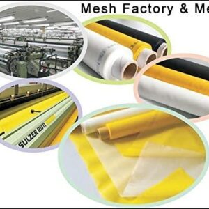 INTBUYING Silk Screen Mesh Screen Printing Mesh Fabric 200 Mesh (80T) Yellow 3 Yards Long 50 Inches Wide