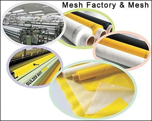 INTBUYING Silk Screen Mesh Screen Printing Mesh Fabric 200 Mesh (80T) Yellow 3 Yards Long 50 Inches Wide