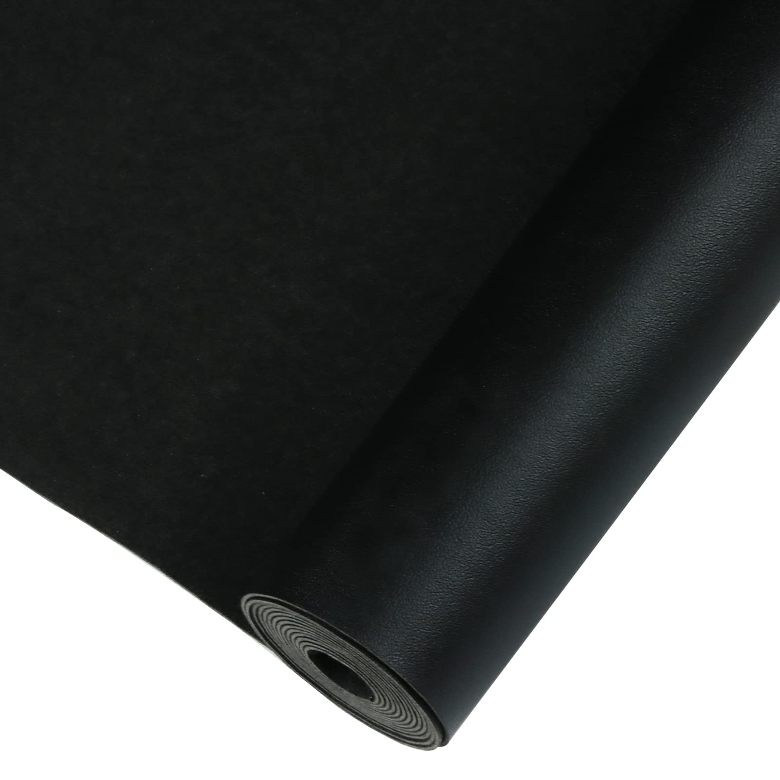 Smooth Solid Color Faux Leather Sheets Roll 12"X53" (30cmX135cm),Very Suitable for Making Crafts, Leather Earrings, Bows,Sewing (Black)