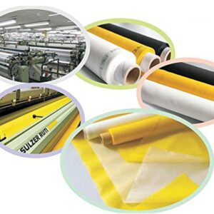 INTBUYING Silk Screen Mesh Screen Printing Mesh Fabric 200 Mesh (80T) Yellow 3 Yards Long 50 Inches Wide