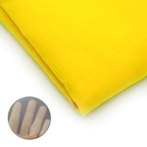 INTBUYING Silk Screen Mesh Screen Printing Mesh Fabric 200 Mesh (80T) Yellow 3 Yards Long 50 Inches Wide