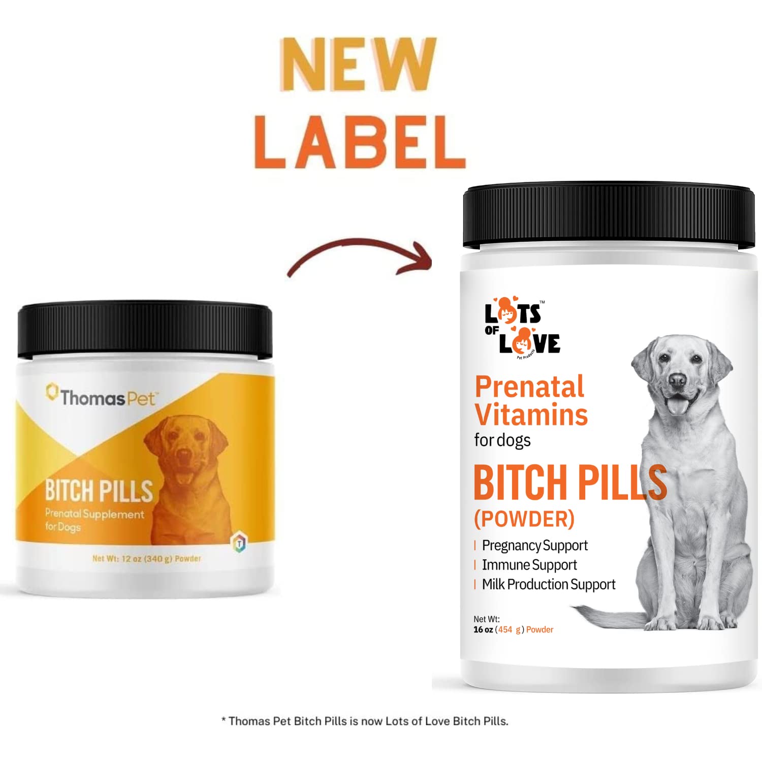 Bitch Pills (Powder Form) - Prenatal Vitamins for Dogs (Earlier Thomas Pet) - Folic Acid, B12, Calcium - Pregnant Dog Supplies (Liver, 1 Pound)