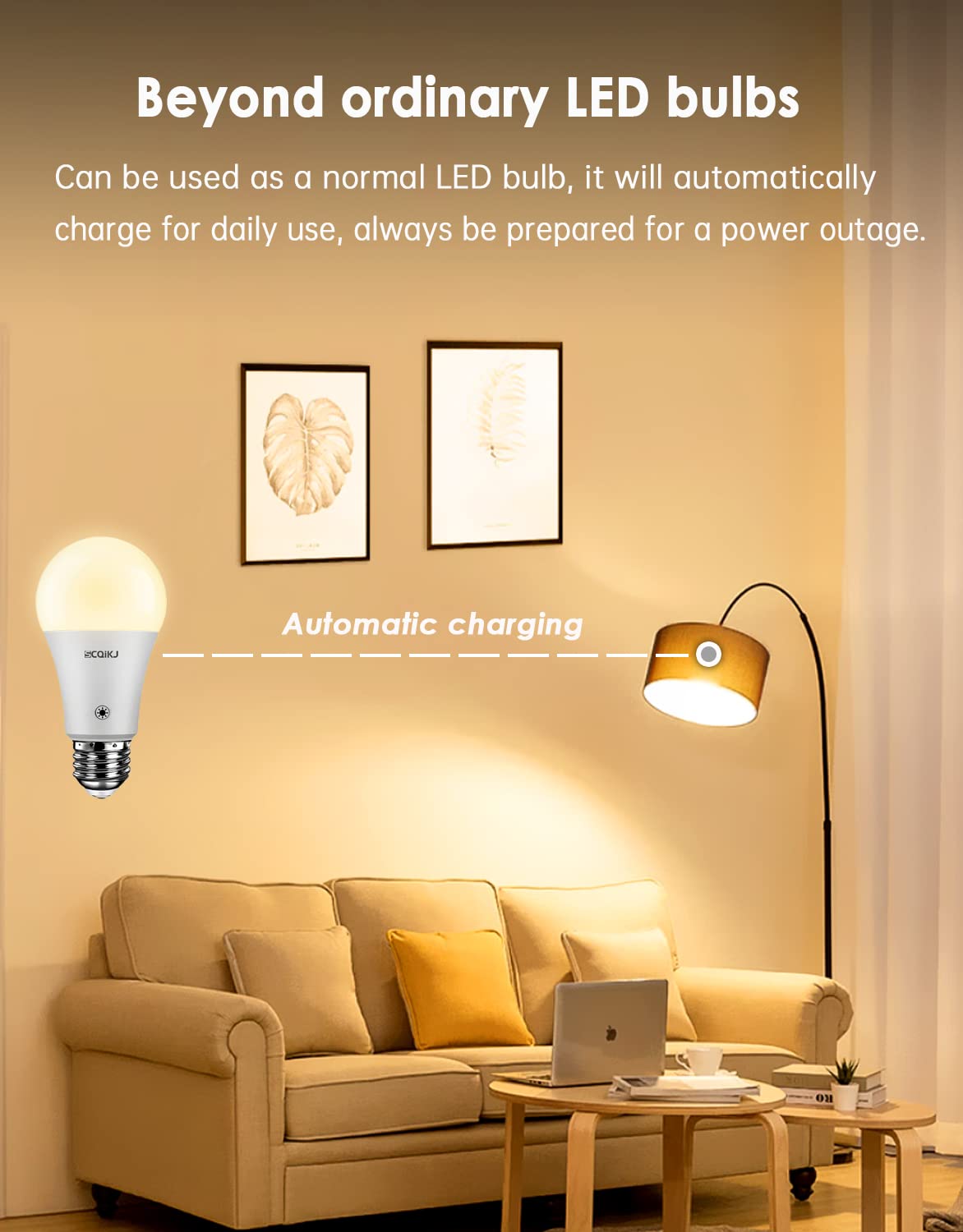 Rechargeable Light Bulbs LED Battery Backup Light Bulb with Remote Control Battery Operated Emergency Bulb Lamps for Home Power Outage and Camping Outdoor Activity Dimmable 7W 600LM Soft White