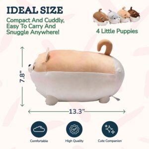 Snug A Babies Corgi Stuffed Animals with Babies Inside - 14 inch Mommy and 4 Baby Puppies Plush for Imaginative Play - Soft Cuddly Companion for Kids - Stuffed Animals for Girls Ages 3 to 8 Years