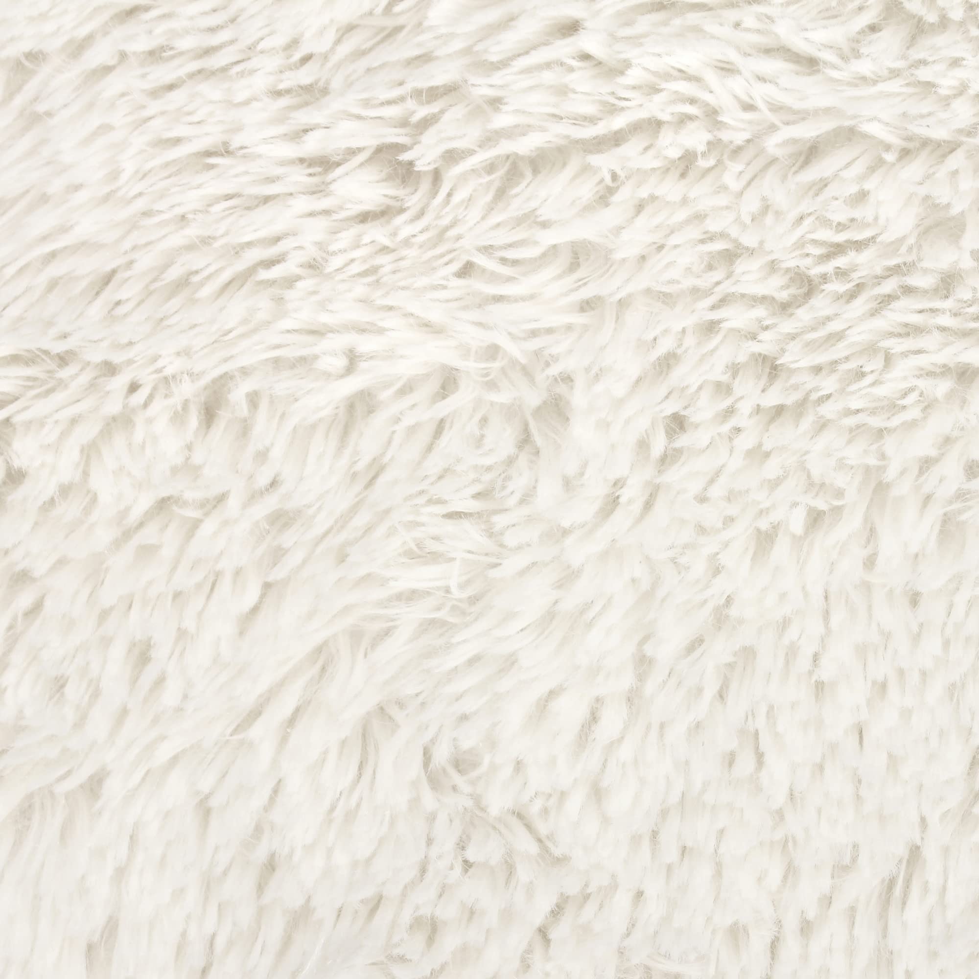 kullaloo Wool White Faux Fur Fabric [3/4 inch Pile, 20 mm] | Shaggy Plush Minky Fabric for Sewing | 39.5x29.5 (More Fabric Than Half Yard) | Ideal for Plushies, Crafts, Costumes, Upholstery | Ivory