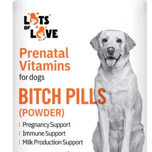 Bitch Pills (Powder Form) - Prenatal Vitamins for Dogs (Earlier Thomas Pet) - Folic Acid, B12, Calcium - Pregnant Dog Supplies (Liver, 1 Pound)