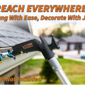 EXTEND-A-REACH Christmas Light Hanger Tool Attachment (Attachment Only) // Christmas Light Installation, String Lights, Birdfeeders // Twist-On Utility Hook Fits Standard Acme Threaded Pole