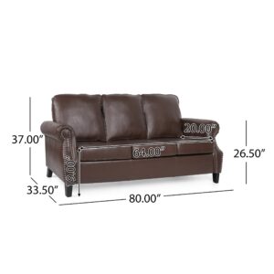 Christopher Knight Home Dowd Sofas, Dark Brown