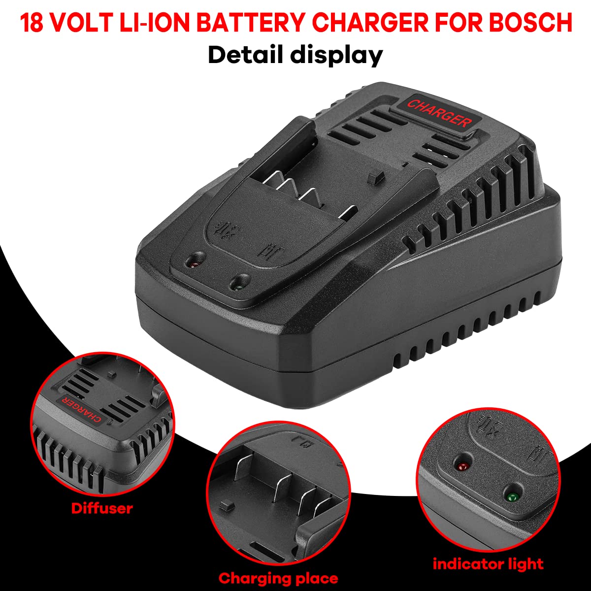 DONGPUCUN Quick Battery Charger for Bosch BC660 14.4V-18V Lithium Battery BC1880 BAT619G BAT619 BAT609G BAT609 BAT618 BAT618G BAT610G BAT614