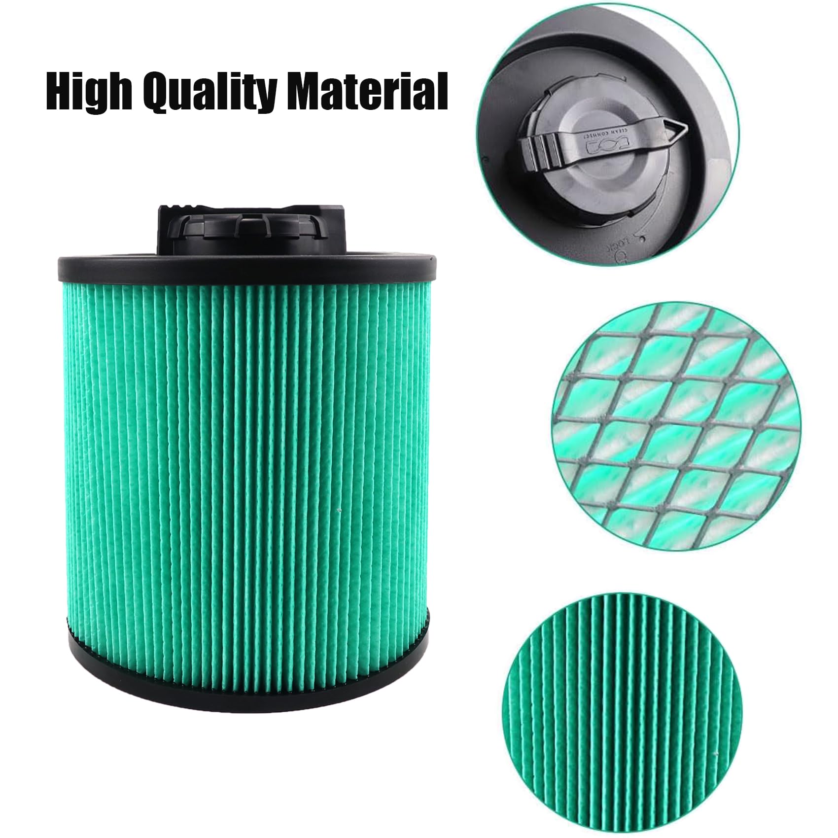 2 Pack DXVC6914 HEPA High Efficiency Cartridge Filter Fit for Dewalt 6-16 Gallon Wet/Dry Vacuum Cleaners DXV06P DXV09P DXV10P DXV10PL DXV10SA DXV12P DXV14P DXV16P