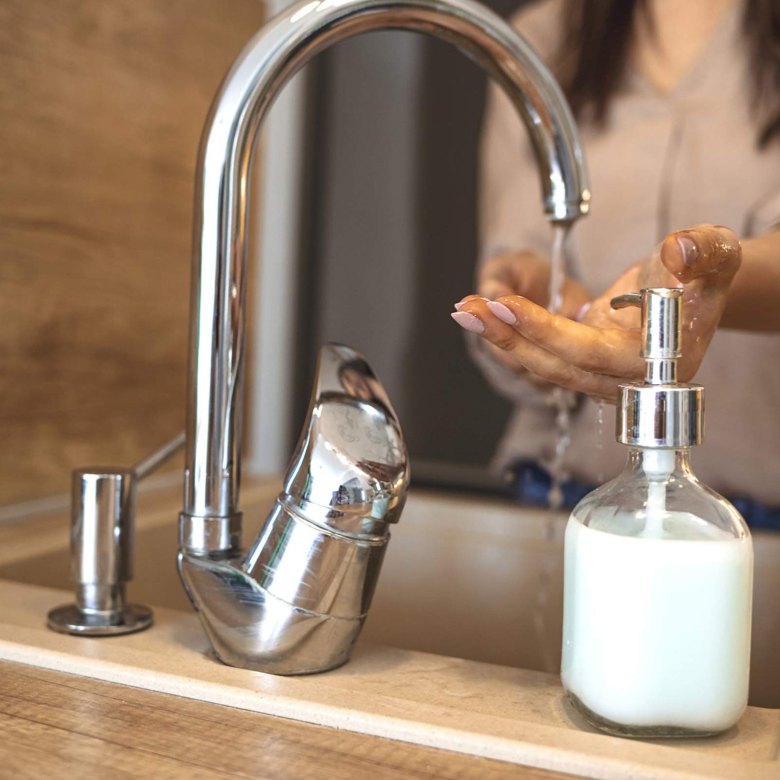 Soap Dispenser Hand Sink Dispenser Pump Lotion Dispenser Bathroom Dispenser Accessories Dispenser for Kitchen Sink Wash Basin Dispenser