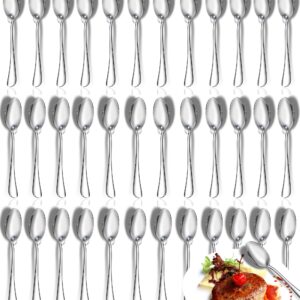 Spoons,Set of 30 Top Food Grade Stainless Steel Spoons Silverware, Dinner Tablespoons,Soup Spoons,Coffee Spoons, Slightly Big Tea Spoons, Flatware Spoons,6.69 Inches, Mirror Finish & Dishwasher Safe