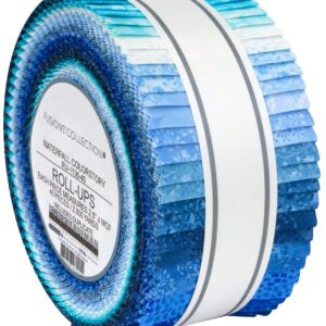 Fusions Waterfall Roll Up 40 2.5-inch Strips Jelly Roll Robert Kaufman Fabrics RU-1136-40