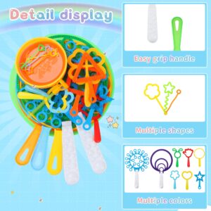 Oun Nana Bubble Wands Set, 38 PCS Large Bubble Wands with Tray for Kids, Giant Bubble Wands Bubble Makers Bulk for Kids Summer Outdoor Bubble Party Favors