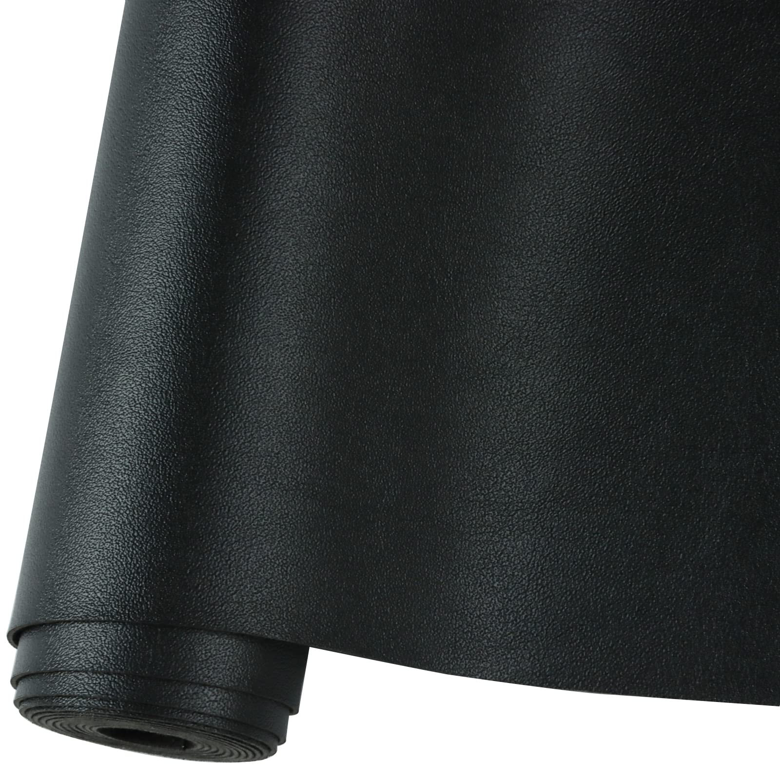 Smooth Solid Color Faux Leather Sheets Roll 12"X53" (30cmX135cm),Very Suitable for Making Crafts, Leather Earrings, Bows,Sewing (Black)