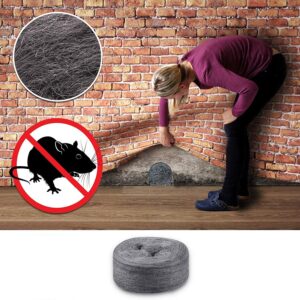 Steel Wool for Mice Control - |15FT (150G)| - Steel Wool 0000 Fill Fabric Fine Wire Wool to Keep Annoying Animals away from Holes Wall Cracks Vents