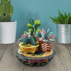 SANTORO Pirouette, 3D Pop Up Greeting Card - Potted Plants - For Him, Her, Mum, Birthday, New Home, New Job, Thank You | Housewarming Gift For Men, Women