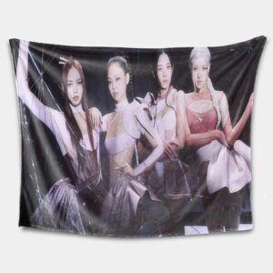 gzdxd korean girl group poster blanket, hd printing does not fade, soft flannel throw blanket, suitable for kids teen adult gift (color 6,50x60in (130x150cm))