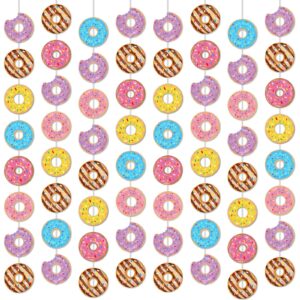 12 packs donut birthday party banners donut garland kit donuts hanging swirl donut grow up party supplies decorations donut paper cutouts for baby shower party home classroom favor supplies decor