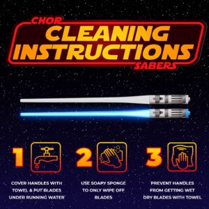 Lightsaber Chopsticks Light Up, Starwars Chopsticks Light Up, Mini Lightsaber, Fun Chop, Cool Chopsticks, Light Saber Chopsticks, Led Chopsticks, 2 PAIRS, Blue Red (Frosted Tips)