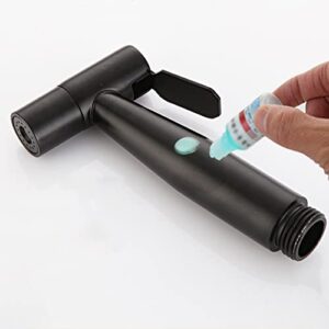 ONEMTB Toilet Bidet Spray Black Handheld Bidet Sprayer Black Bathroom Diaper Sprayer Toilet Shower Head Black Stainless Steel Sprayer Bathtub Bidet Clean