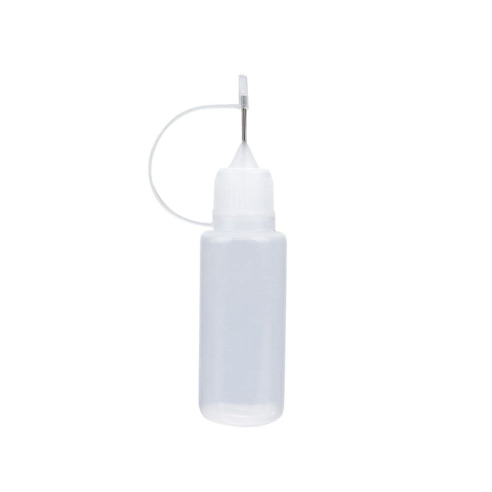 Plastic Squeeze Bottles, Refillable Dropper Bottles with Needle Tip Caps Portable Oil Bottles, Durable Liquid Applicator Bottles(10ml)