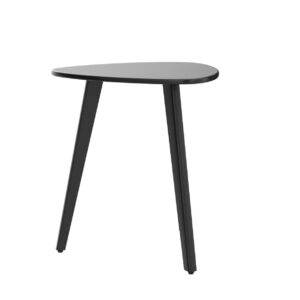 MH London Tri Pin Side Table I Handmade Natural Mango Wood, Naturally Moisture Resistant, Maintenance Free I 18" x 18" x 20" I Wandsworth, Black