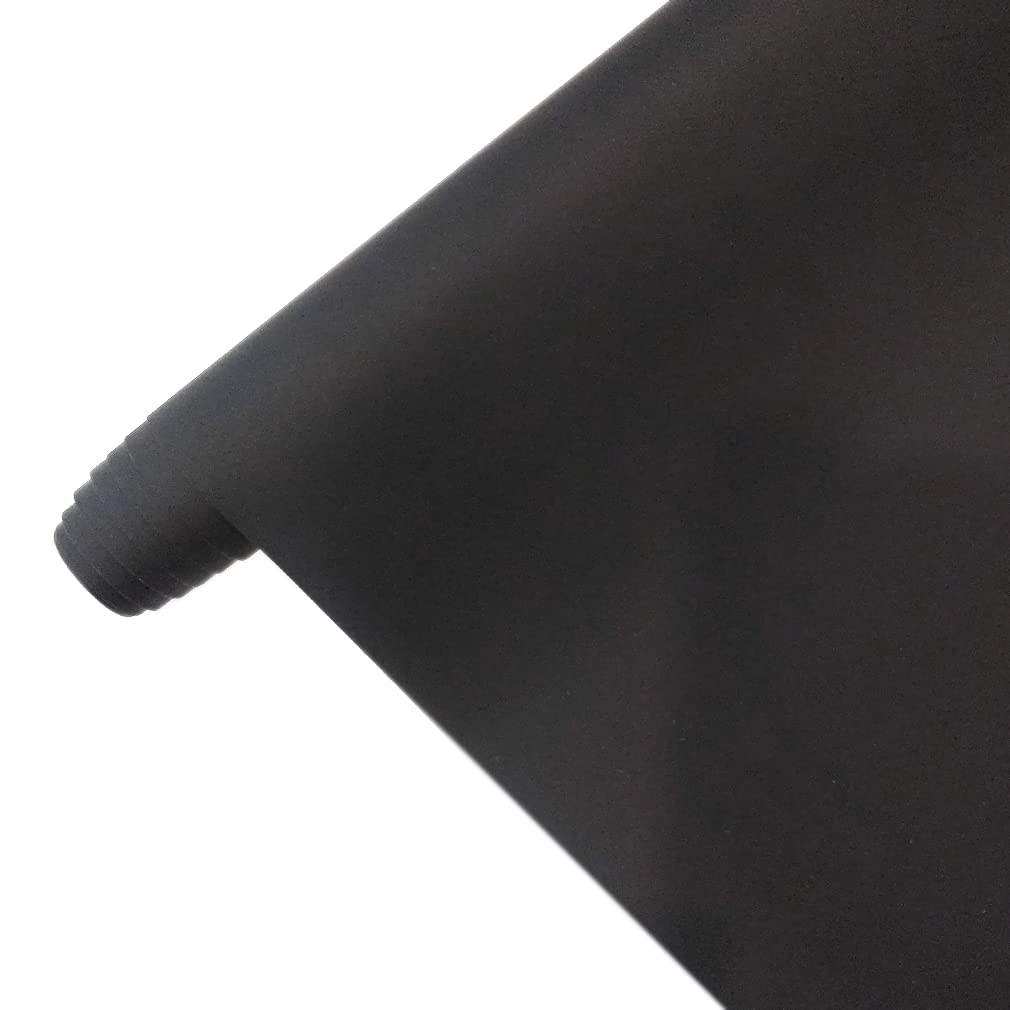 XHT Jelly Pvc Vinyl Roll 11.8"x53" Soft Solid Colored Smooth Waterproof PVC Fabric for Mat Hair Bows Jewelry Making (Black)