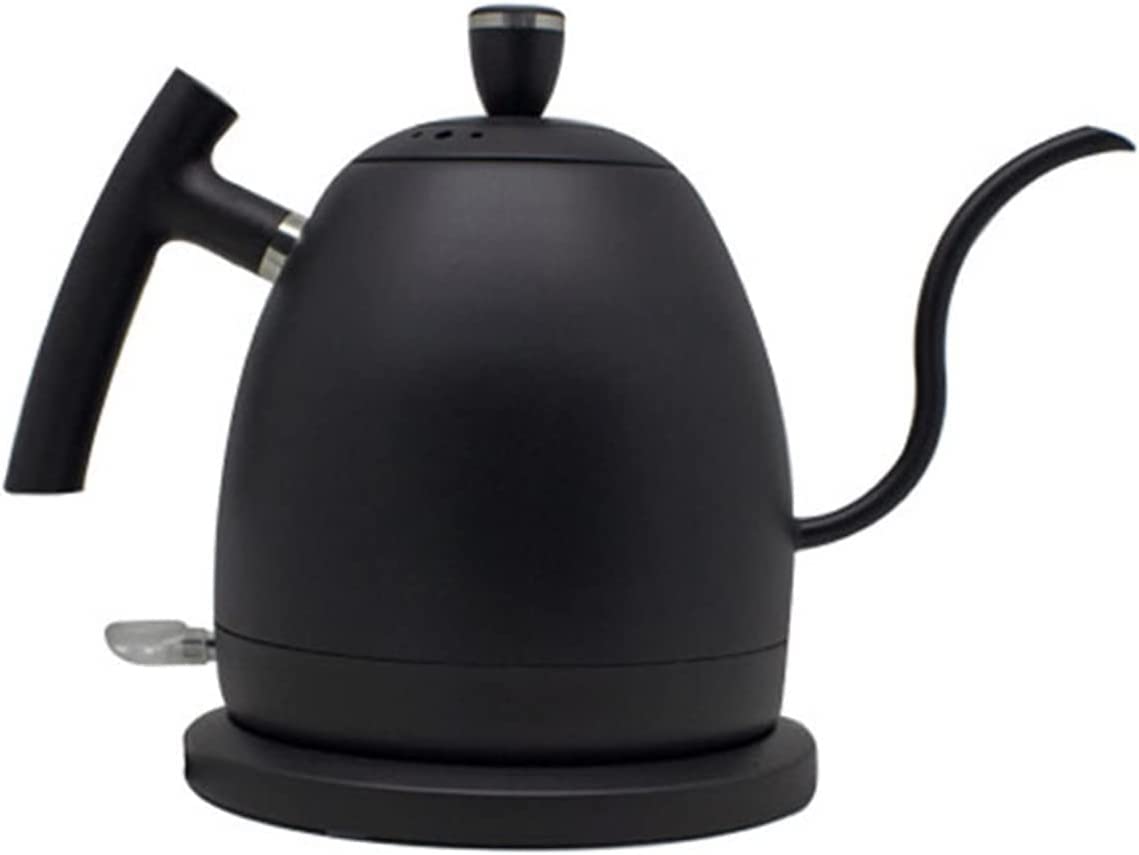 REJOON Percolator Coffee Pot Long Mouth Coffee Pot Hand Operated Pot Teapot Coffee Pot Multi-Function Espresso Tea Mocha Pot (Color : Black)