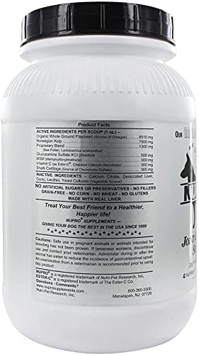 Nutri-Pet Research Silver for Dogs Hip and Joint Supplement for Dog 5LB with 10ct Pet Wipes