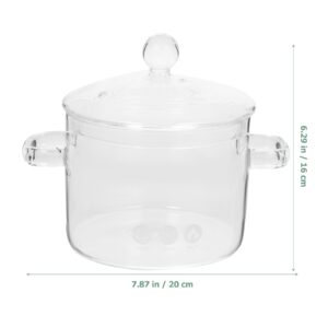 Glass Saucepan Soup Stew Pot Home Cooking Pot Soup Pot Heat Resistant Cooking Pot Home Stew Pot Cooking Utensils Glass Cooking Pot Transparent Cooking Pot Kitchen Stockpot